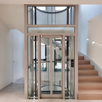 Ascenseur de Luxe Fiable à Traction pour Passagers, Ascenseur Domestique Haut de Gamme avec Observation, Certification CE pour Installation Intérieure