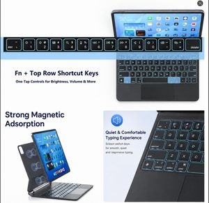 <span class=keywords><strong>Clavier</strong></span> rétroéclairé blanc à 5 rangées avec pavé tactile sans fil 3 broches Magic Keyboard pour <span class=keywords><strong>iPad</strong></span> Air 10,9 pouces 11 pouces compatible MK002 - Product Image 2