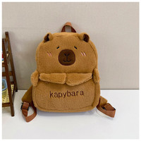 Sac à dos Capybara en peluche douce unisexe DHF, très vendu, grande capacité, sac d'école, sac de voyage pour étudiants, enfants et adultes