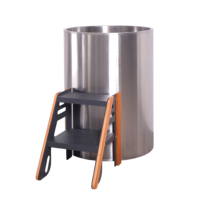 ICEGALAX personnalisé baril de plongée à froid en acier inoxydable 304 extérieur utilisant une baignoire de récupération de glace assortie avec refroidisseur d'eau 1HP