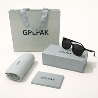 Étui à lunettes pliable de luxe personnalisé avec logo, boîte cadeau pour lunettes de soleil, ensemble de lunettes, emballage de boîte pour verres