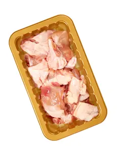 一次性金色彩色塑料PP托盘肉鱼鸡蔬菜托盘冷冻食品包装塑料肉类托盘