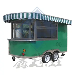 Four wheeled multifunctional mobile food and snack truck, commercial night market fast food truck