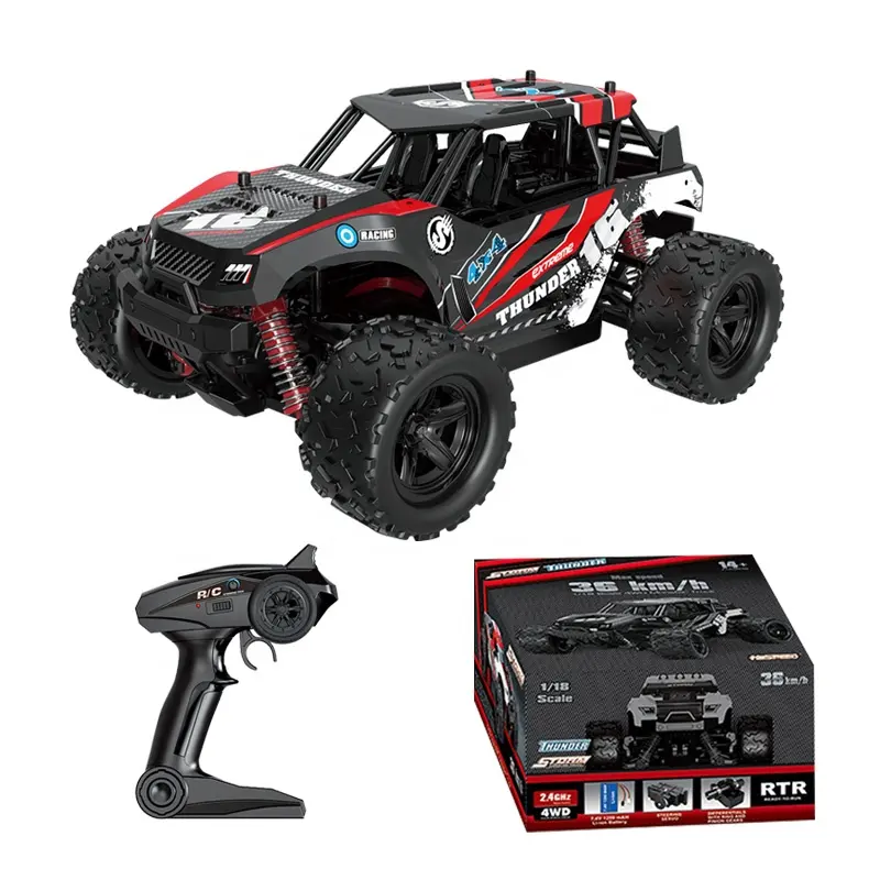 Amazon Hot Sale High Speed Remote Control Car 1:18 Scale 36 KM/H 4WD Off Road RC Truck