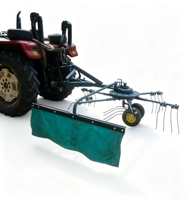 Râteau à foin rotatif Runshine RXHY2500, largeur de travail de 2,5 m, entraînement par prise de force, 18-50 ch, monté sur tracteur, boîte de vitesses pour petite ferme
