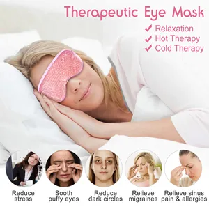 Máscara de Gel para Ojos, Compresa de Hielo Reutilizable con Perlas para Terapia de Frío y Calor - Product Image 6