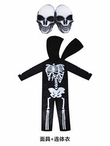 Rey Mcgreen Star nueva llegada niños gemelo unido feto calavera Halloween mono disfraz niños dos cabezas esqueleto disfraz - Product Image 6