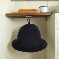Chapeaux en tissu éponge en coton de style japonais avec logo personnalisé pour sauna pour hommes de haute qualité avec crochet