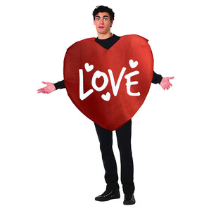 <span class=keywords><strong>Disfraz</strong></span> de corazón del Día de San Valentín, ropa con estampado de letras divertidas, Tops para actuación de Halloween, vestido elegante, fiesta, aniversario - Product Image 1