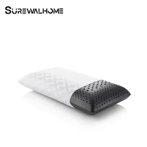 SUREWALHOME Almohada de espuma viscoelástica con carbón de bambú para regular la <span class=keywords><strong>humedad</strong></span>, aliviar la temperatura y los olores, almohadas para dormir en la cama - Product Image 1