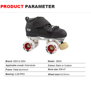 Patins à roulettes <span class=keywords><strong>quad</strong></span> haut de gamme pour adultes, deux rangées, 4 roues, roues lumineuses, roulements ILQ9-PRO, durables, imperméables, respirants, noirs, 50 kg+ - Product Image 6