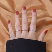 Bijoux fins de luxe pour femmes bande éternelle plaqué or rose 925 lunette en argent sterling zircon cubique bague empilable