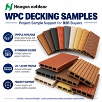 Planches de terrasse en WPC creuses de haute qualité 135x25mm, imperméables, antidérapantes, en composite bois-plastique, pour l'aménagement extérieur des jardins