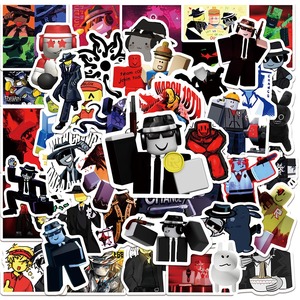 50 autocollants créatifs pour enfants, animaux de dessin animé avec lunettes, pour bagages, bouteilles, décoration, cadeau - Product Image 1