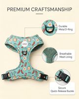 Ensemble de harnais pour chien anti-traction personnalisé, collier rembourré doux, laisse et harnais de qualité supérieure pour chien, distributeur de sacs à déjections canines, accessoires pour animaux de compagnie