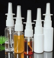 Flacon pulvérisateur nasal de bronzage en plastique blanc transparent PET de 10ml avec pulvérisateur nasal blanc 18/410