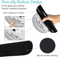 Grand tapis de bureau ergonomique pour le gaming avec support de poignet, design amusant de chat noir, tapis de souris personnalisé