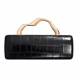 Wholesale Solid Pattern Clutch Bag with Gold Handle Chains Magnetic Closure Chain Strap Evening Party Fashion Evening <b>Purse</b> - Product Image 3