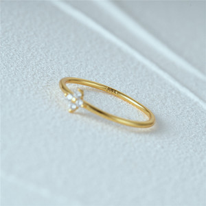 CANNER Minimalist 925 Sterling <b>Silver</b> Flower <b>Stacked</b> Jewelry <b>Rings</b> for Women 18k Gold CZ Zircon Diamond Trendy Wedding <b>Rings</b> - Product Image 4