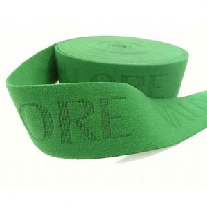 Bandeau élastique en polyester personnalisé avec logo, motif ruban en silicone, accessoire pour cheveux, vente en gros - Product Image 1