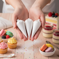 Poches à douille jetables épaissies pour décoration, ensemble d'outils de pâtisserie pour crème, biscuits, gâteaux, emballage de boîtes et décoration de gâteaux