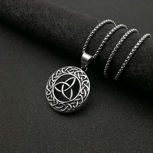 <span class=keywords><strong>Collana</strong></span> con <span class=keywords><strong>ciondolo</strong></span> con <span class=keywords><strong>nodo</strong></span> celtico in acciaio inossidabile da uomo Vintage per regalo - Product Image 6