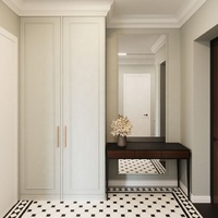 Lemari lorong desain pengocok Modern kustom lemari pakaian lantai ke langit-langit kualitas tinggi kabinet pintu masuk penyimpanan tahan lama dengan bangku empuk