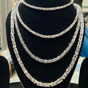 Cadena Cubana de Plata de Ley 925 de Moda para Hombre y Mujer, Joyería Hip Hop Unisex, Longitud Personalizada, Hecho a Mano, Producto al por Mayor - Product Image 1
