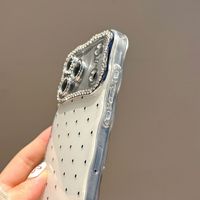 Casing HP Anti Benturan TPU+PC Bermotif Polkadot Bergelombang dengan Hiasan Berlian IMD untuk 17 Promax/16/15/14/13 - Casing HP Terbaik