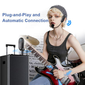 Micro-<span class=keywords><strong>casque</strong></span> <span class=keywords><strong>sans</strong></span> <span class=keywords><strong>fil</strong></span>, émetteur de <span class=keywords><strong>guitare</strong></span> <span class=keywords><strong>sans</strong></span> <span class=keywords><strong>fil</strong></span>, lumières LED, conception portable et légère pour karaoké à domicile et scène - Product Image 4