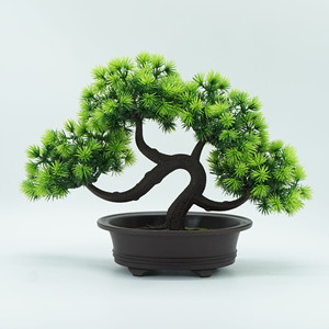 Accessoires de décoration intérieure pour le bureau, la <span class=keywords><strong>maison</strong></span> et la cuisine, fausse plante, pin artificiel, petit arbre, bonsaï en plastique original - Product Image 4