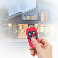 Control remoto inalámbrico rojo de 4 canales y 315MHz, RF, 1 año de garantía, repuesto de control remoto de tipo duplicado para puerta eléctrica