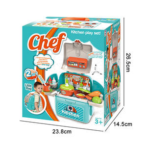 Ensemble de jeu de cuisine en sac à dos, ustensiles de cuisine en plastique de simulation, évier, jouets éducatifs pour filles, ensembles de cuisine amusants pour enfants - Product Image 6
