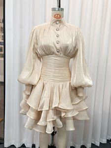Vestido <span class=keywords><strong>de</strong></span> Alta Gama con Cuello Alto y Botones Decorativos, Estilo Retro, Cintura Ajustada, Siete Colores, Ramadán 2026 - Product Image 6