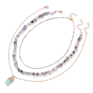 Collana di Perline in Cristallo Naturale Grezzo per Donne, Gioiello Vintage Retrò Multistrato - Product Image 4