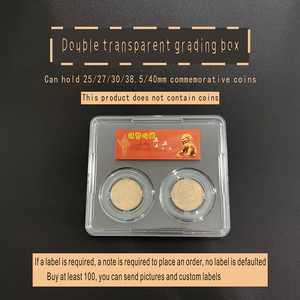 Grading Two Hole Display <strong>Box</strong> Plastic Transparent Grading <strong>Box</strong> Commemorative Coin Collection <strong>Square</strong> <strong>Box</strong> - Product Image 2