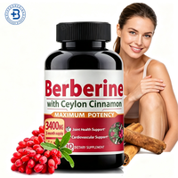 Meilleur prix OEM – Gélules de berbérine végétalienne naturelle 500 mg 1000 mg – Extrait d'herbes de berbérine HCl – Compléments cutanés à base de berbérine