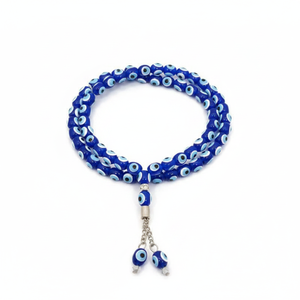 2 X 48 cm Plastic Evil Eyes Rosary Fine <b>Beaded</b> <b>Bracelets</b> - Product Image 2