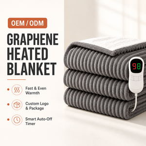 Manta Térmica de Grafeno, Manta Eléctrica con Forro de Sherpa, 10 Niveles de Calor, Temporizador de Apagado Automático, OEM ODM - Product Image 2