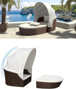 Élégant résine en osier <span class=keywords><strong>pas</strong></span> <span class=keywords><strong>cher</strong></span> patio multifonctionnel canapé-lit et des canapés en rotin canapé-lit - Product Image 3