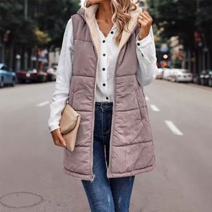 Women's Quilted Gilet <strong>Body</strong> <strong>Warmers</strong> Winter Vest <strong>Fleece</strong> Jacket <strong>Ladies</strong> Winter Sleeveless Coat - Product Image 2