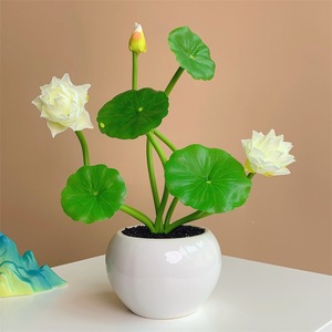 Muyu Chronicles <b>Artificial</b> Lotus <b>Flowers</b> Silk <b>Flower</b> Vase Decorative Home Dcor Wedding <b>Arrangement</b> - Product Image 2
