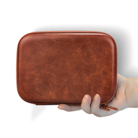 Étui numérique marron très vendu, protection en PU+EVA+Spandex, pochette étanche grande capacité, antichoc, fermeture éclair, logo personnalisé