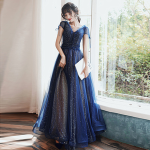 Abiti da Sera Lunghi con Paillettes e Perline, Stile A-Line, <span class=keywords><strong>per</strong></span> Feste, Lauree e Balli di Fine Anno, <span class=keywords><strong>Donna</strong></span> 2020 - Product Image 4
