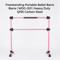 Barre de danse réglable en acier WDG-001, fabrication directe d'usine en Chine, barre de ballet double portable, 120x70x120cm, capacité de 5 à 10 kg