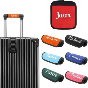 Luggage Handle Wrap for Suitcase <b>Unique</b> Funny Bright Luggage Identifiers with Customized Names and Designs - Product Image 1