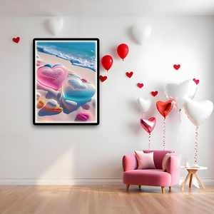 Custom Paint by Numbers Loving <strong>Couple</strong> on the Beach Paint by Numbers Valentine's Day Home Decoration - Product Image 3