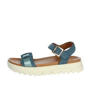 Sandalo basso da donna Geox D45SZA 022NF Avio Blue con tacco piatto - Product Image 1