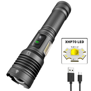 XHP70 + COB rosso luce bianca LED torcia elettrica tipo-C ricaricabile zoomabile torcia a led potente caccia torcia LED con Power Bank - Product Image 1