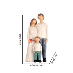 Statuetta in Resina <span class=keywords><strong>di</strong></span> Famiglia Calda e Felice, Decorazione Commemorativa per la Casa, Regalo Sentimentale per Genitori - Product Image 5